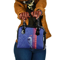 Custom Afro-Haiti Football Shoulder Handbag 2026 Grenadye Alaso Blue Version - Wonder Print Shop