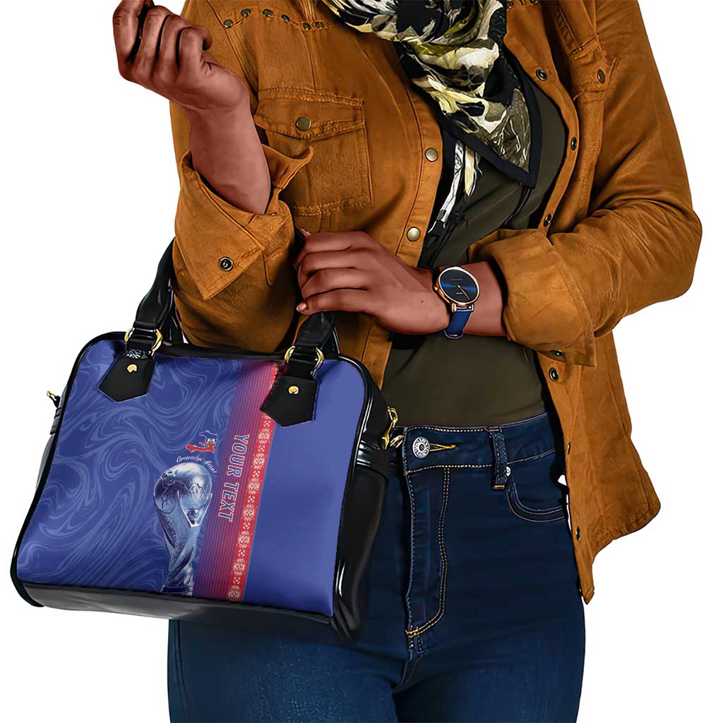 Custom Afro-Haiti Football Shoulder Handbag 2026 Grenadye Alaso Blue Version - Wonder Print Shop