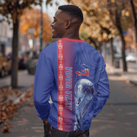 Custom Afro-Haiti Football Sweatshirt 2026 Grenadye Alaso Blue Version - Wonder Print Shop