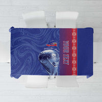 Custom Afro-Haiti Football Tablecloth 2026 Grenadye Alaso Blue Version - Wonder Print Shop