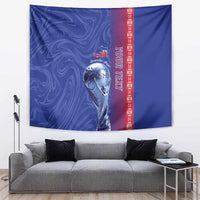 Custom Afro-Haiti Football Tapestry 2026 Grenadye Alaso Blue Version - Wonder Print Shop
