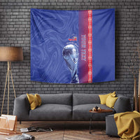 Custom Afro-Haiti Football Tapestry 2026 Grenadye Alaso Blue Version - Wonder Print Shop