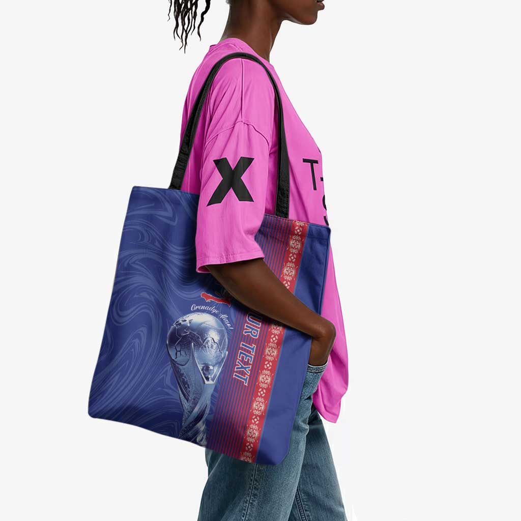 Custom Afro-Haiti Football Tote Bag 2026 Grenadye Alaso Blue Version - Wonder Print Shop