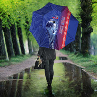 Custom Afro-Haiti Football Umbrella 2026 Grenadye Alaso Blue Version - Wonder Print Shop