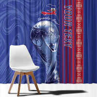 Custom Afro-Haiti Football Window Curtain 2026 Grenadye Alaso Blue Version - Wonder Print Shop