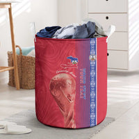 Custom Afro-Haiti Football Laundry Basket 2026 Grenadye Alaso Red Version - Wonder Print Shop