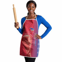 Custom Afro-Haiti Football Apron 2026 Grenadye Alaso Red Version - Wonder Print Shop