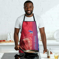 Custom Afro-Haiti Football Apron 2026 Grenadye Alaso Red Version - Wonder Print Shop