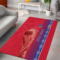 Custom Afro-Haiti Football Area Rug 2026 Grenadye Alaso Red Version - Wonder Print Shop