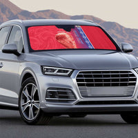 Custom Afro-Haiti Football Auto Sun Shade 2026 Grenadye Alaso Red Version - Wonder Print Shop