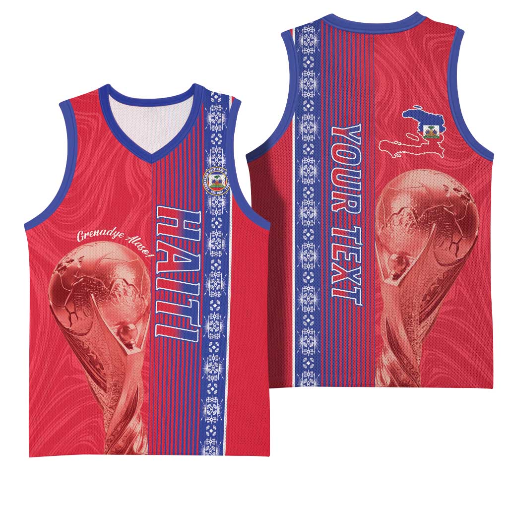 Custom Afro-Haiti Football Basketball Jersey 2026 Grenadye Alaso Red Version - Wonder Print Shop