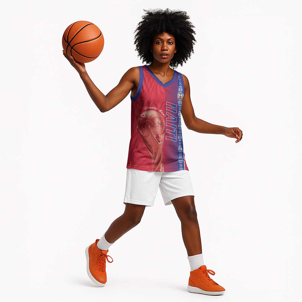 Custom Afro-Haiti Football Basketball Jersey 2026 Grenadye Alaso Red Version - Wonder Print Shop