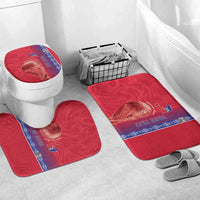 Custom Afro-Haiti Football Bathroom Set 2026 Grenadye Alaso Red Version - Wonder Print Shop