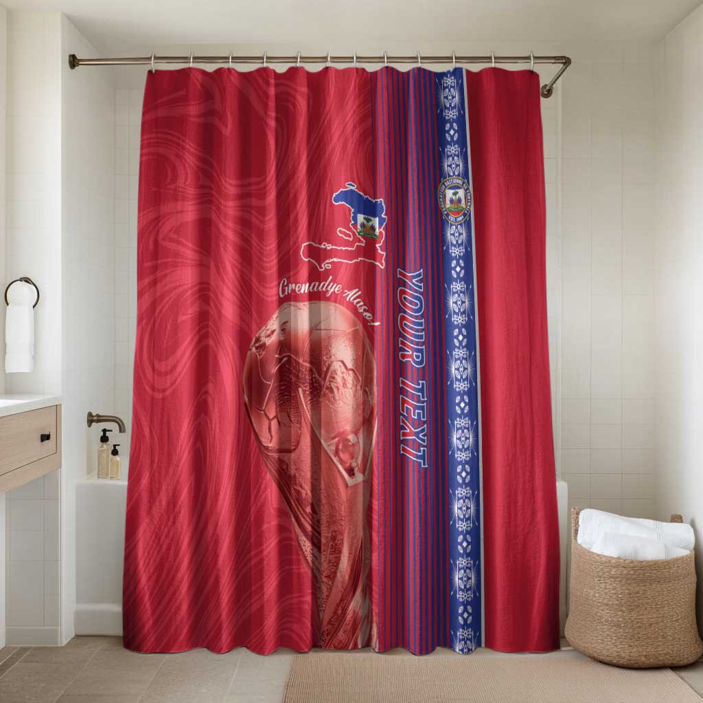 Custom Afro-Haiti Football Bathroom Set 2026 Grenadye Alaso Red Version - Wonder Print Shop