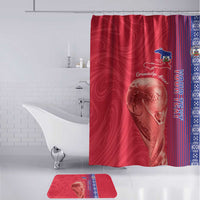 Custom Afro-Haiti Football Bathroom Set 2026 Grenadye Alaso Red Version - Wonder Print Shop