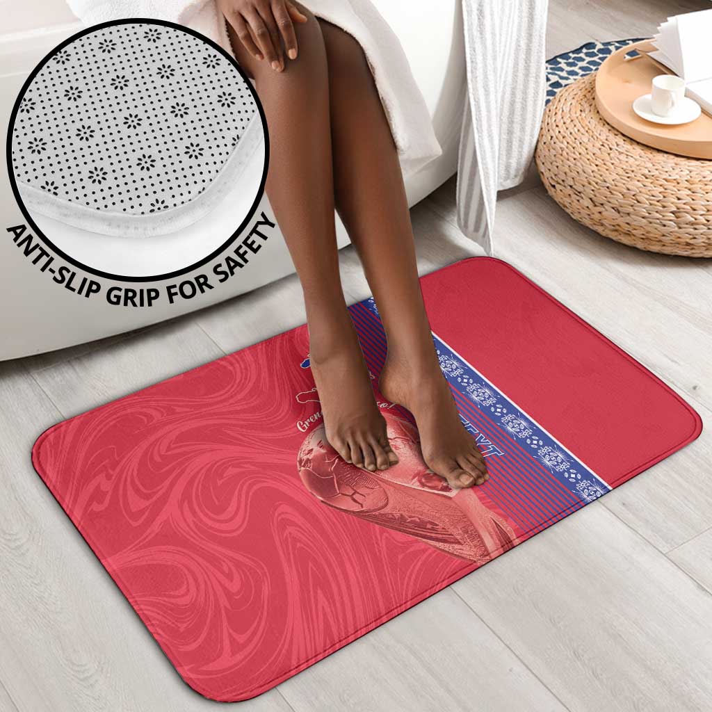 Custom Afro-Haiti Football Bathroom Set 2026 Grenadye Alaso Red Version - Wonder Print Shop