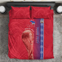 Custom Afro-Haiti Football Bedding Set 2026 Grenadye Alaso Red Version - Wonder Print Shop