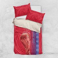 Custom Afro-Haiti Football Bedding Set 2026 Grenadye Alaso Red Version - Wonder Print Shop