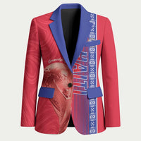 Custom Afro-Haiti Football Blazer 2026 Grenadye Alaso Red Version - Wonder Print Shop