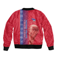 Custom Afro-Haiti Football Bomber Jacket 2026 Grenadye Alaso Red Version - Wonder Print Shop
