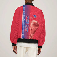 Custom Afro-Haiti Football Bomber Jacket 2026 Grenadye Alaso Red Version - Wonder Print Shop