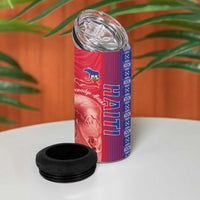 Custom Afro-Haiti Football 4 in 1 Can Cooler Tumbler 2026 Grenadye Alaso Red Version - Wonder Print Shop