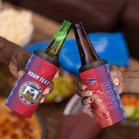 Custom Afro-Haiti Football 4 in 1 Can Cooler Tumbler 2026 Grenadye Alaso Red Version - Wonder Print Shop