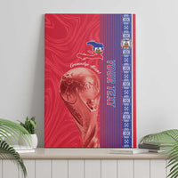 Custom Afro-Haiti Football Canvas Wall Art 2026 Grenadye Alaso Red Version - Wonder Print Shop