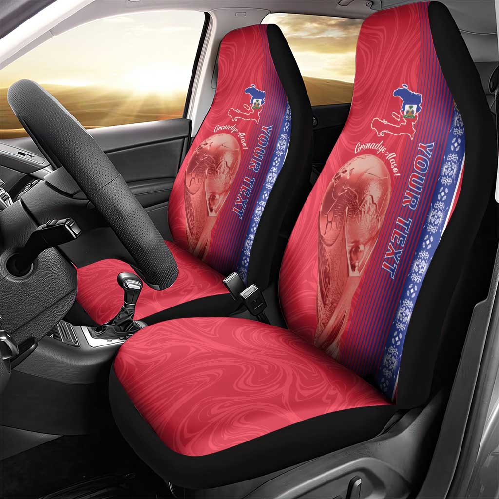 Custom Afro-Haiti Football Car Seat Cover 2026 Grenadye Alaso Red Version - Wonder Print Shop
