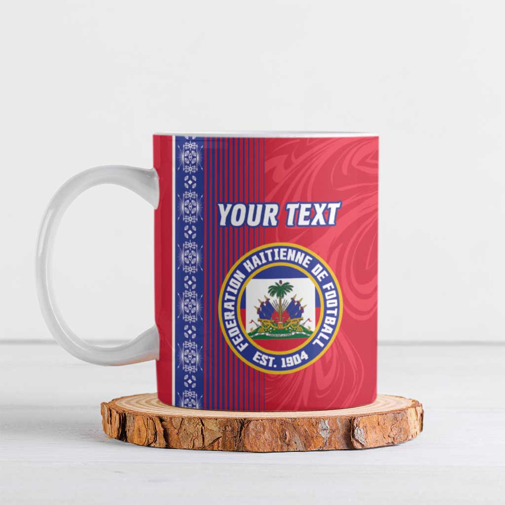 Custom Afro-Haiti Football Ceramic Mug 2026 Grenadye Alaso Red Version - Wonder Print Shop