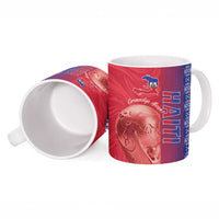 Custom Afro-Haiti Football Ceramic Mug 2026 Grenadye Alaso Red Version - Wonder Print Shop