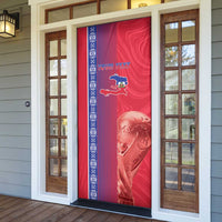 Custom Afro-Haiti Football Door Cover 2026 Grenadye Alaso Red Version - Wonder Print Shop