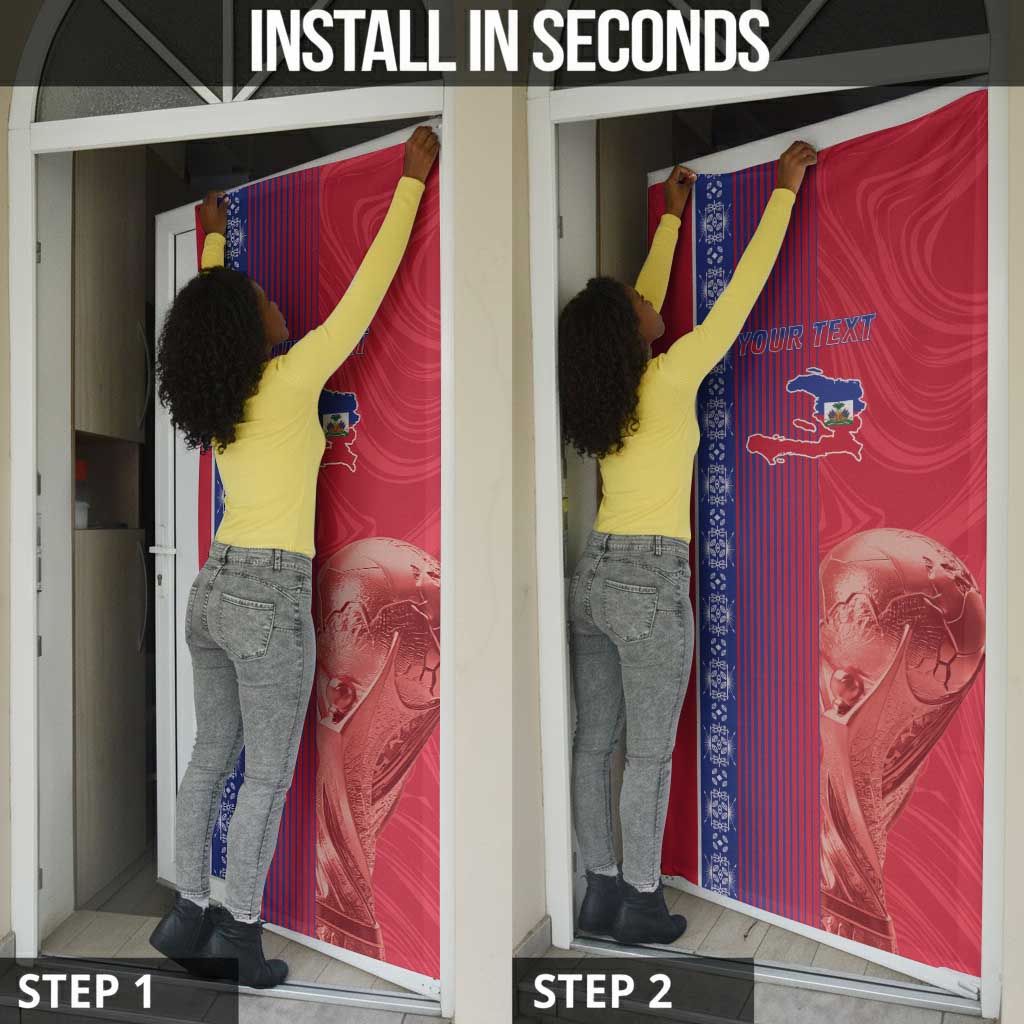 Custom Afro-Haiti Football Door Cover 2026 Grenadye Alaso Red Version - Wonder Print Shop