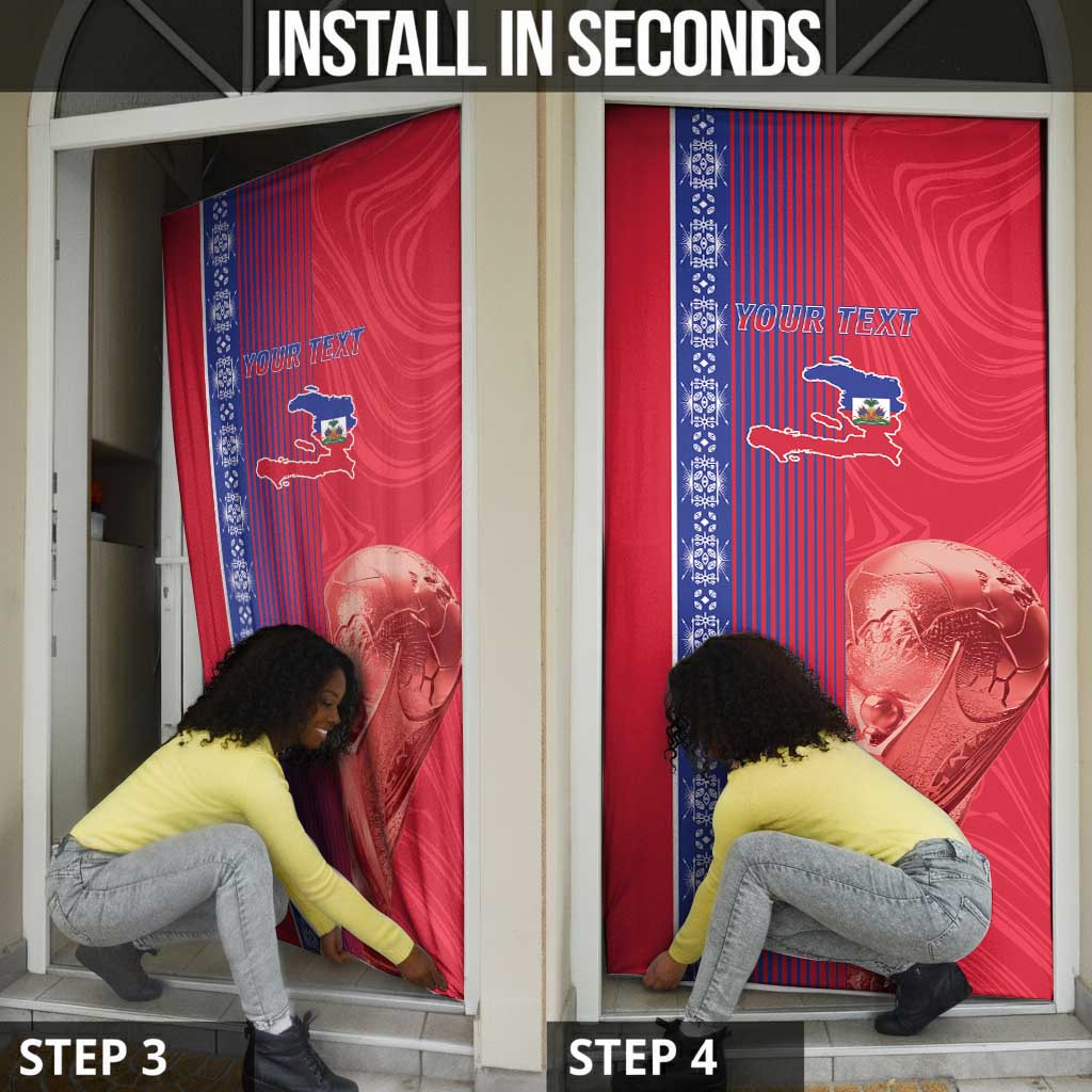Custom Afro-Haiti Football Door Cover 2026 Grenadye Alaso Red Version - Wonder Print Shop