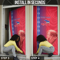 Custom Afro-Haiti Football Door Cover 2026 Grenadye Alaso Red Version - Wonder Print Shop