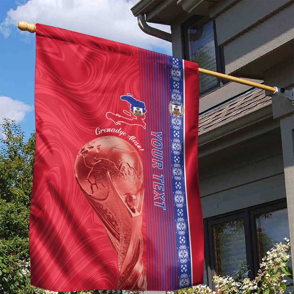Custom Afro-Haiti Football Garden Flag 2026 Grenadye Alaso Red Version - Wonder Print Shop
