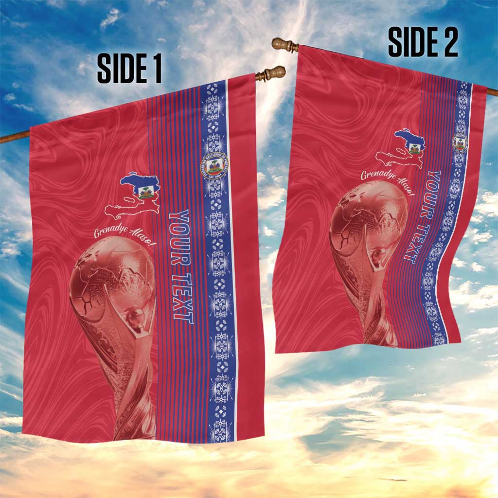 Custom Afro-Haiti Football Garden Flag 2026 Grenadye Alaso Red Version - Wonder Print Shop