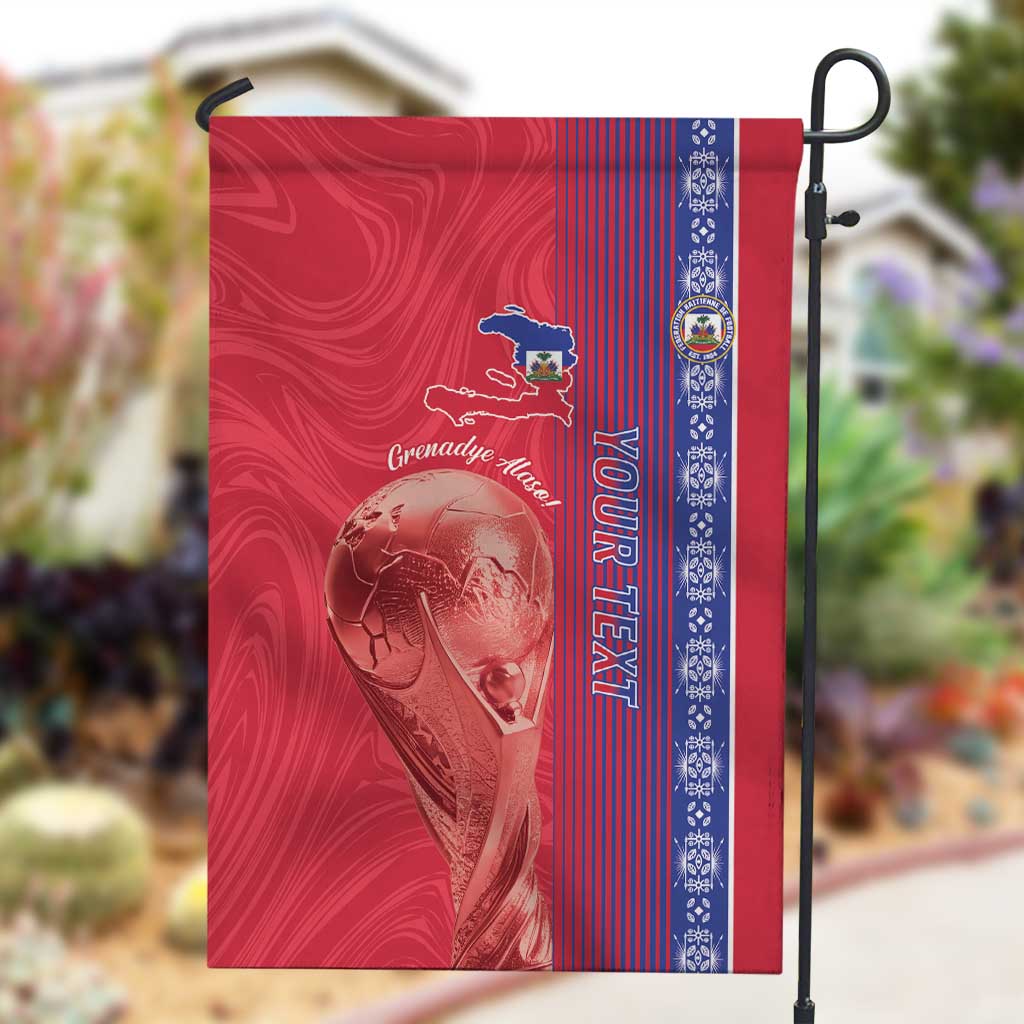 Custom Afro-Haiti Football Garden Flag 2026 Grenadye Alaso Red Version - Wonder Print Shop