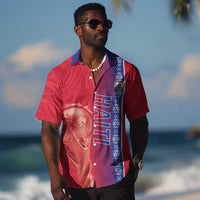 Custom Afro-Haiti Football Hawaiian Shirt 2026 Grenadye Alaso Red Version LT14