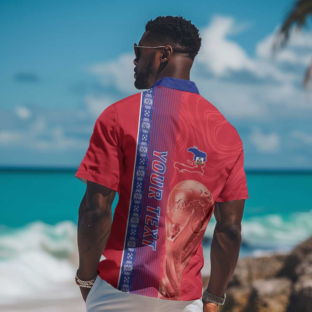 Custom Afro-Haiti Football Hawaiian Shirt 2026 Grenadye Alaso Red Version LT14
