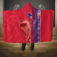 Custom Afro-Haiti Football Hooded Blanket 2026 Grenadye Alaso Red Version - Wonder Print Shop