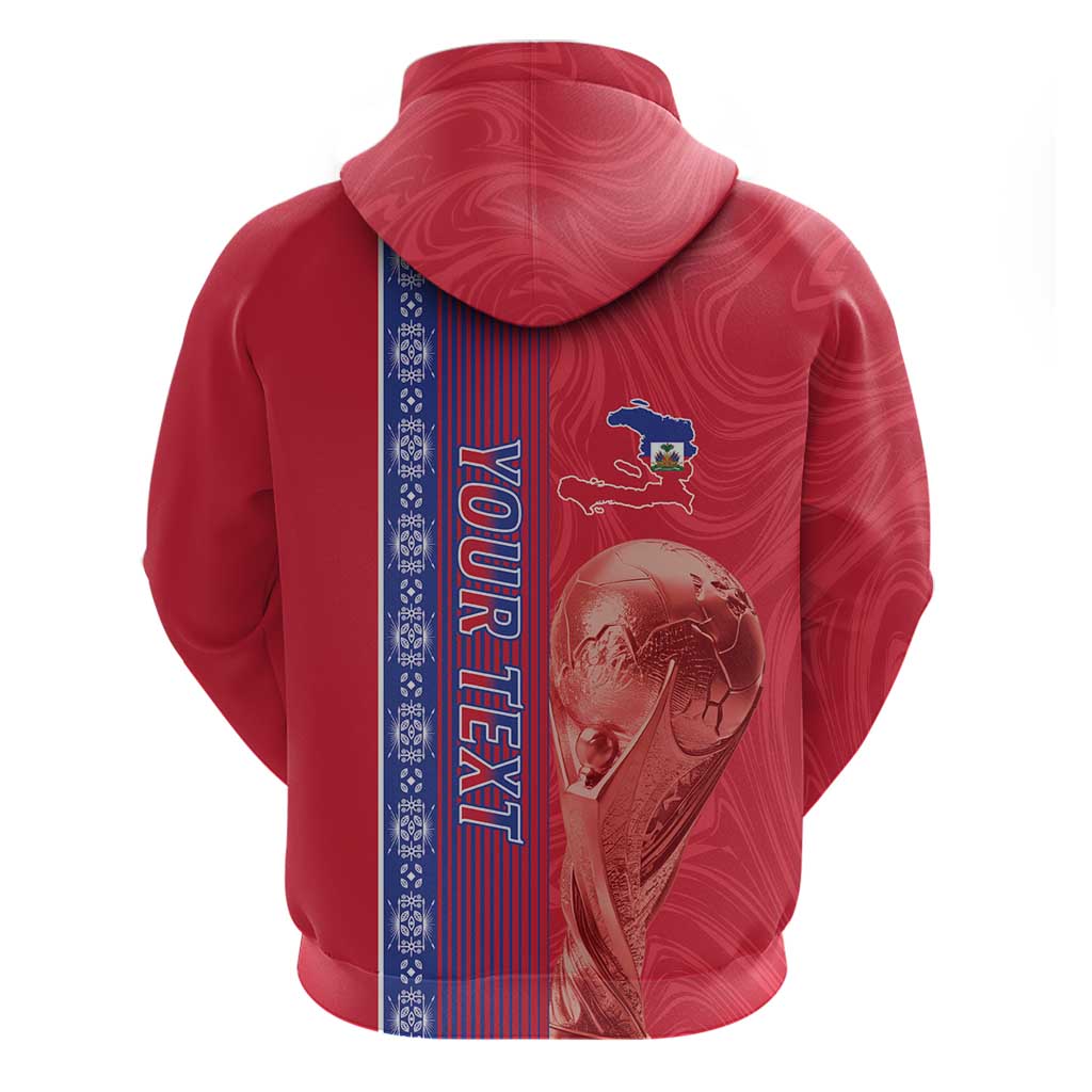 Custom Afro-Haiti Football Hoodie 2026 Grenadye Alaso Red Version - Wonder Print Shop
