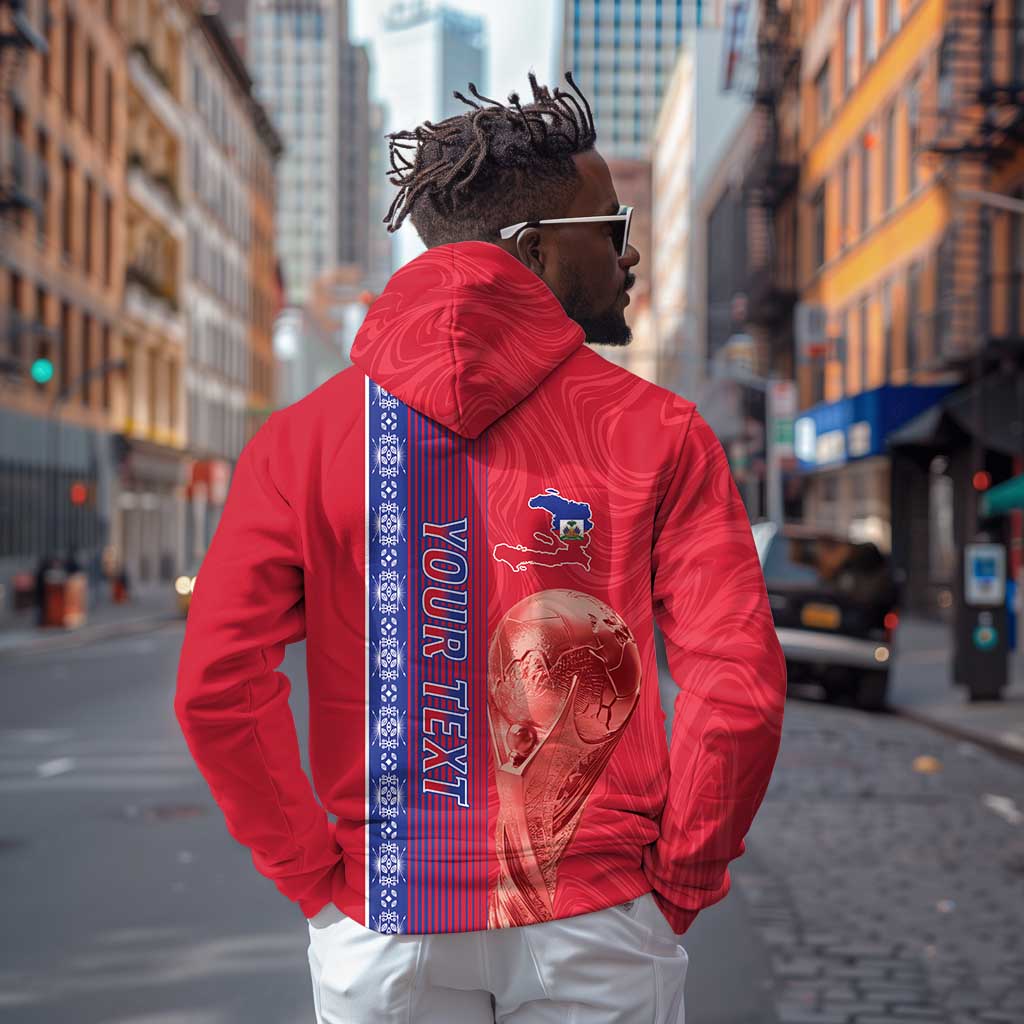 Custom Afro-Haiti Football Hoodie 2026 Grenadye Alaso Red Version - Wonder Print Shop