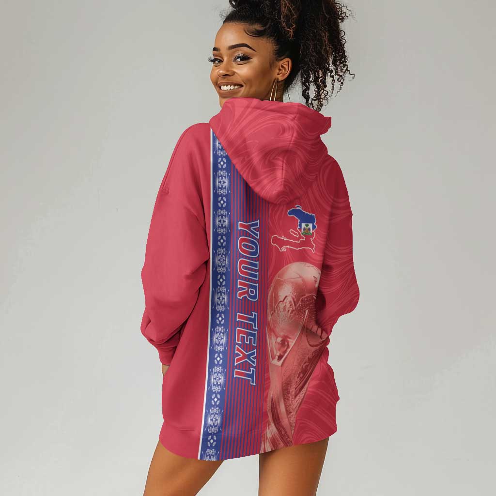 Custom Afro-Haiti Football Hoodie Dress 2026 Grenadye Alaso Red Version - Wonder Print Shop