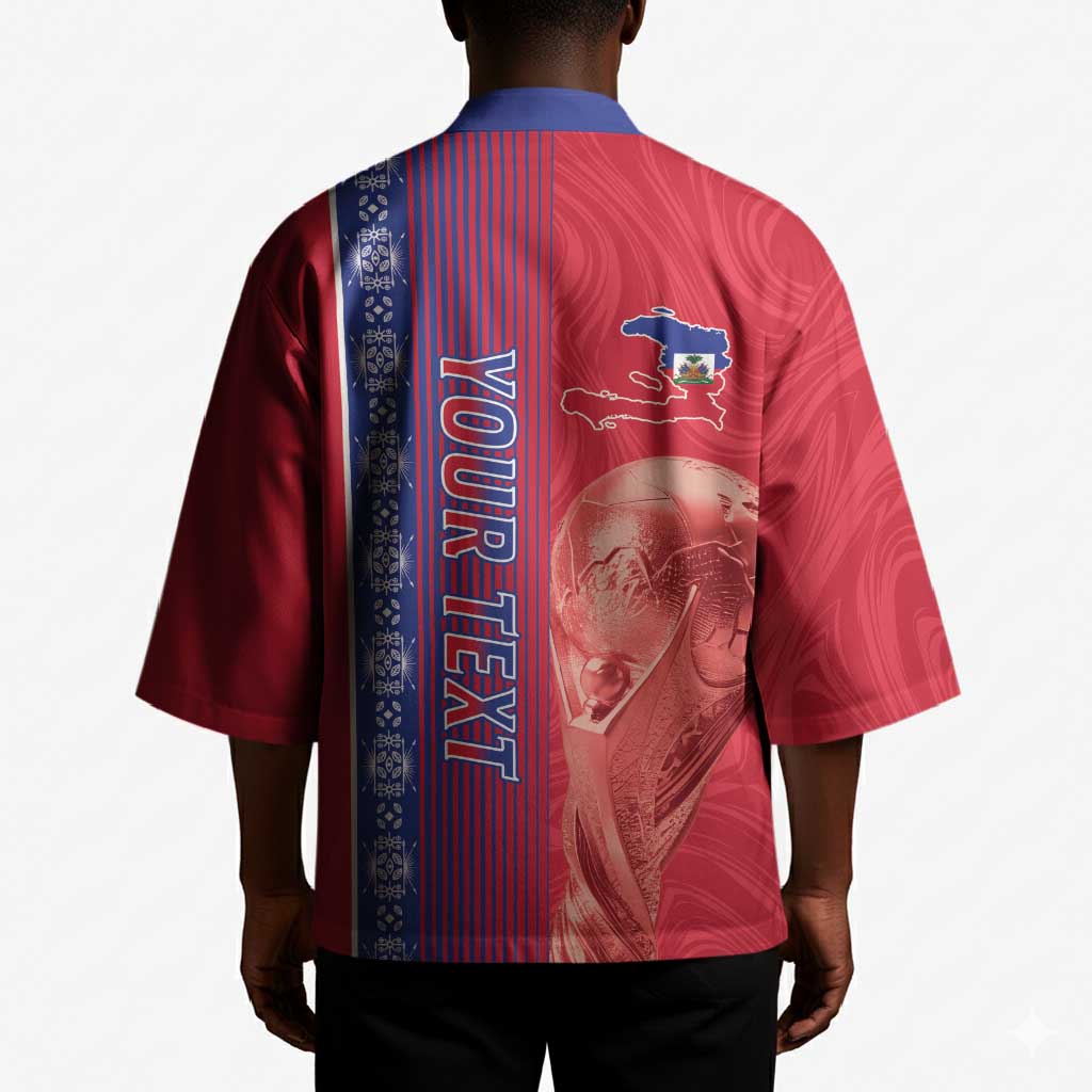 Custom Afro-Haiti Football Kimono 2026 Grenadye Alaso Red Version - Wonder Print Shop