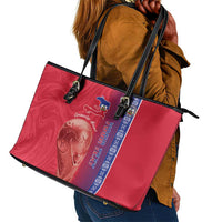 Custom Afro-Haiti Football Leather Tote Bag 2026 Grenadye Alaso Red Version - Wonder Print Shop
