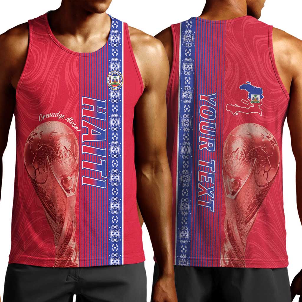 Custom Afro-Haiti Football Men Tank Top 2026 Grenadye Alaso Red Version - Wonder Print Shop