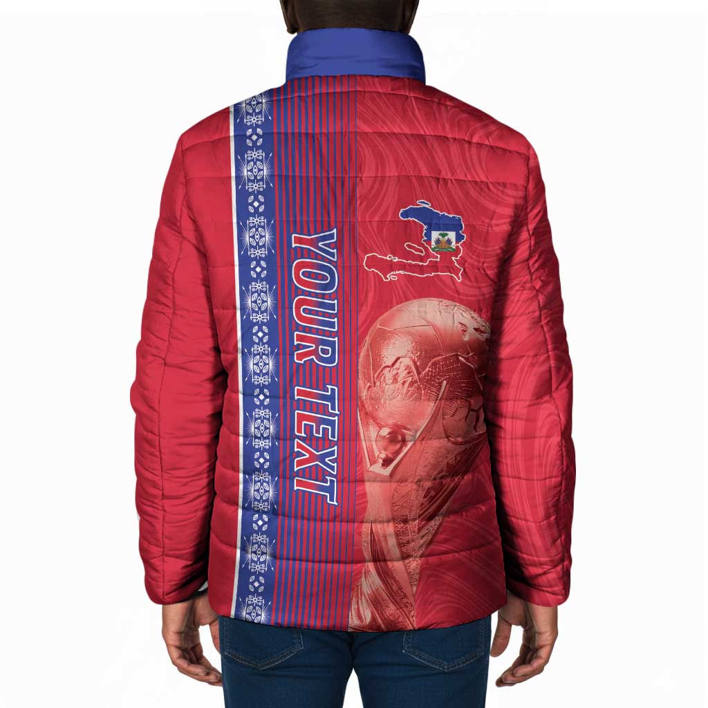Custom Afro-Haiti Football Padded Jacket 2026 Grenadye Alaso Red Version - Wonder Print Shop