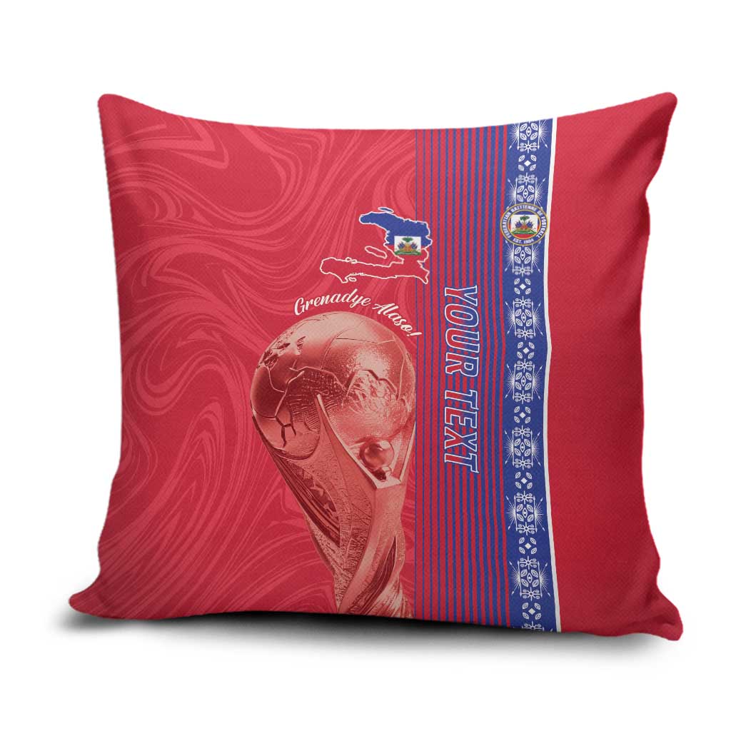 Custom Afro-Haiti Football Pillow Cover 2026 Grenadye Alaso Red Version - Wonder Print Shop