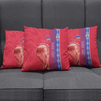 Custom Afro-Haiti Football Pillow Cover 2026 Grenadye Alaso Red Version - Wonder Print Shop